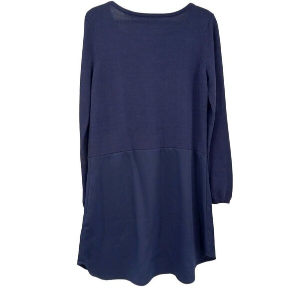 Soft Surroundings Mariam Mixed Media Cardigan Navy Blue Longline Minimalist S - Picture 3 of 7
